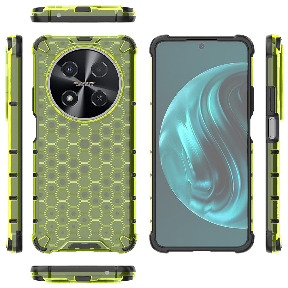 Huawei nova 12i 4G / Enjoy 70 Pro-skal PC+TPU-skyddsfodral med bikakedesign