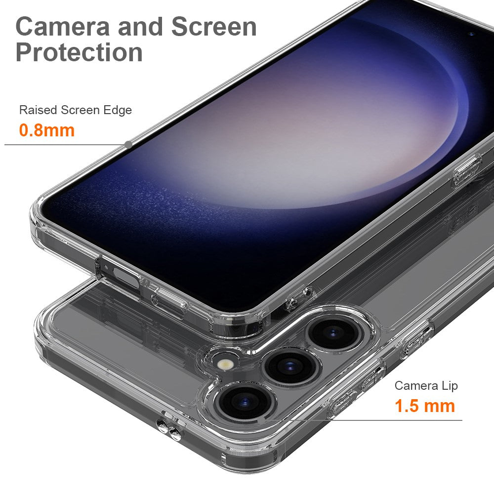 For Samsung Galaxy M55 5G / C55 5G / F55 5G Case Hybrid TPU+Acrylic Transparent Protective Back Cover