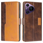 For Huawei Pura 70 Pro / 70 Pro+   Phone Case Leather Wallet Dual Color Splicing Phone Cover