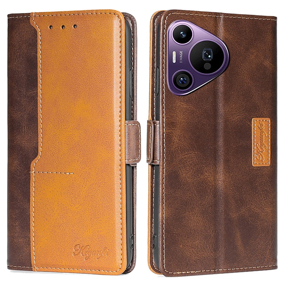 For Huawei Pura 70 Pro / 70 Pro+   Phone Case Leather Wallet Dual Color Splicing Phone Cover