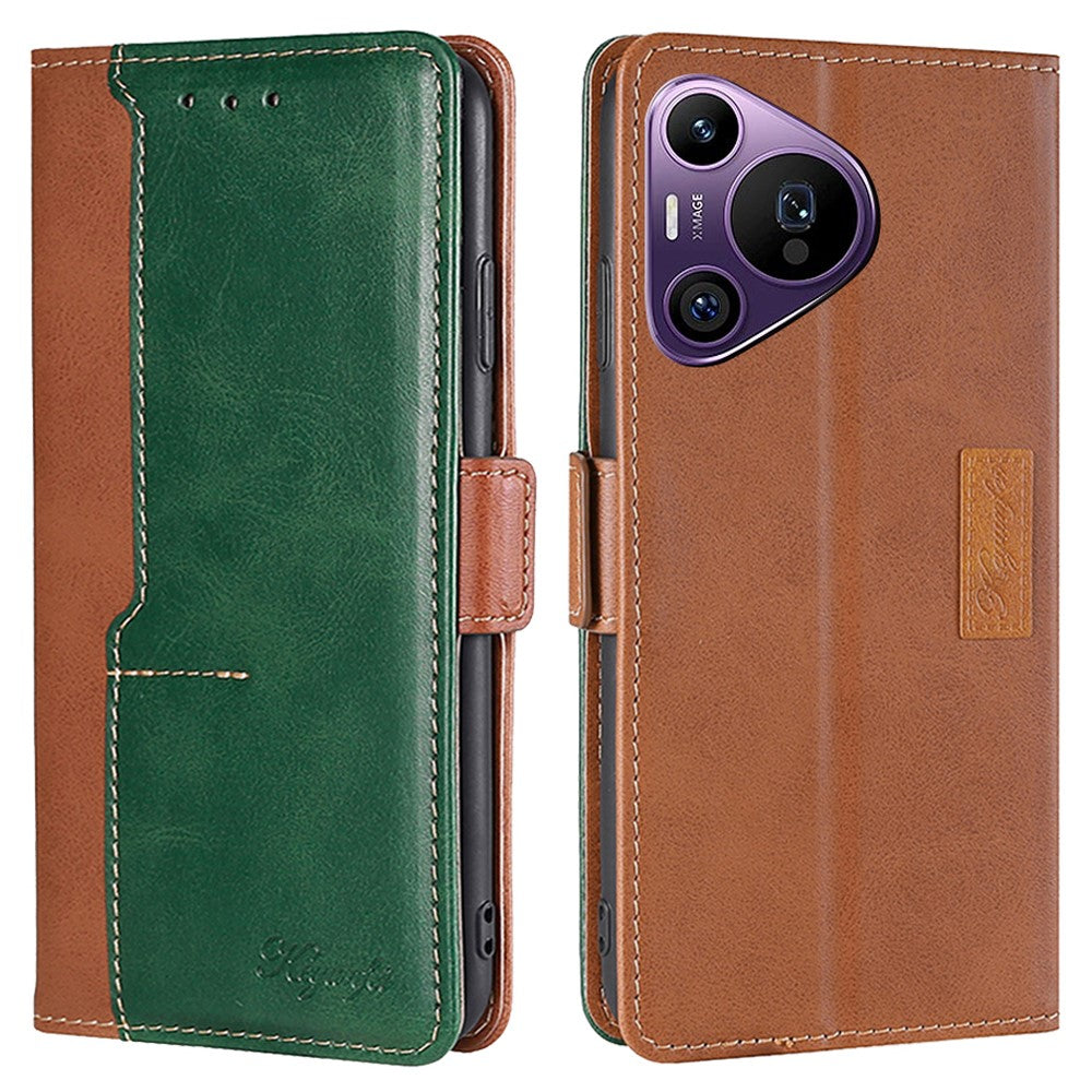 For Huawei Pura 70 Pro / 70 Pro+   Phone Case Leather Wallet Dual Color Splicing Phone Cover