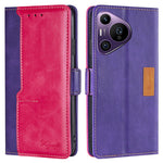 For Huawei Pura 70 Pro / 70 Pro+   Phone Case Leather Wallet Dual Color Splicing Phone Cover
