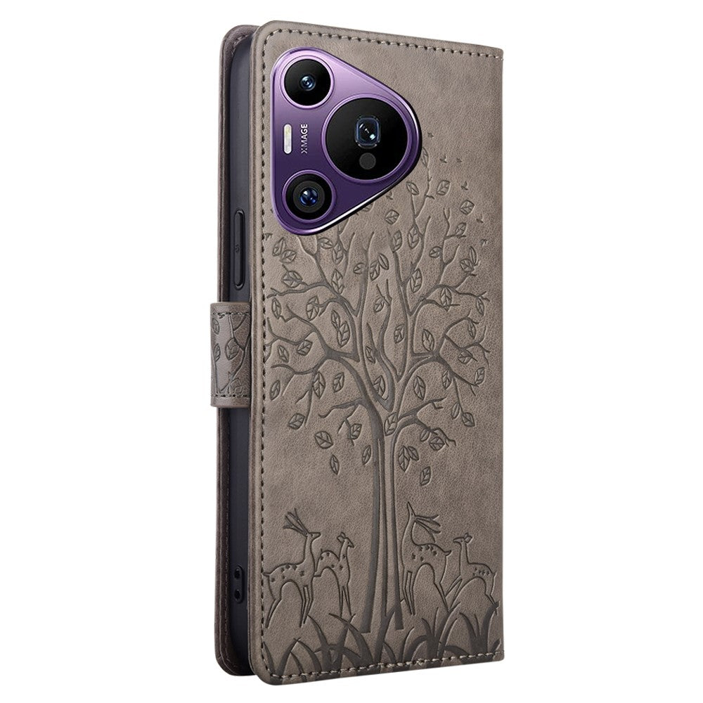 For Huawei Pura 70 Pro / Pura 70 Pro+ Case PU Leather Wallet Phone Cover with Hand Strap