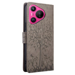 For Huawei Pura 70 Case PU Leather Wallet Phone Cover Tree Deer Imprinted