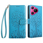 For Huawei Pura 70 Case PU Leather Wallet Phone Cover Tree Deer Imprinted