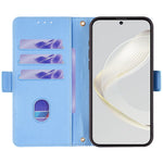 For Huawei Pura 70 Case PU Leather Wallet Stand Phone Cover with Crossbody Shoulder Strap