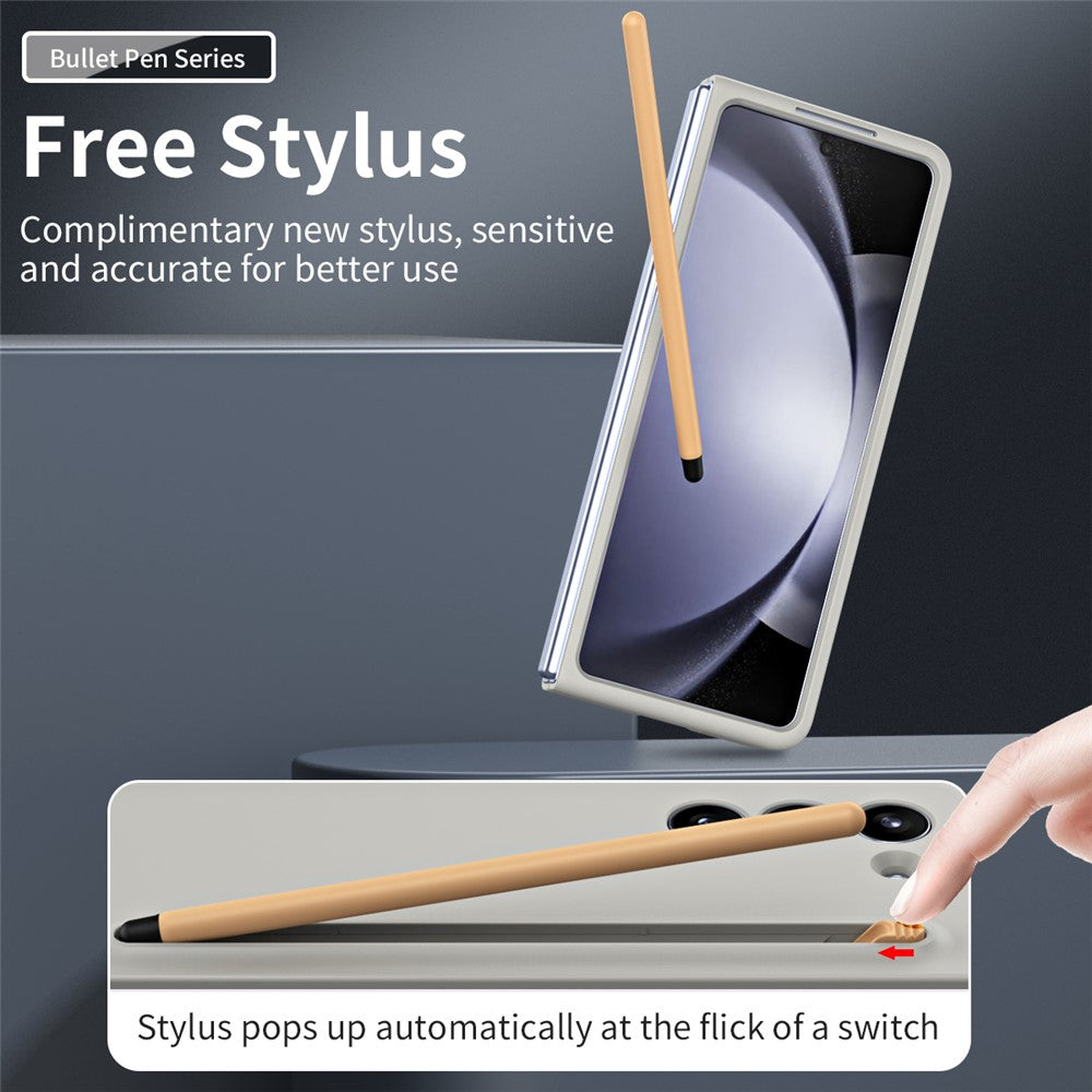 Galaxy Z Fold6 5G-cover, hudvenligt hårdt PC-mobilcover med hærdet glas og stylus
