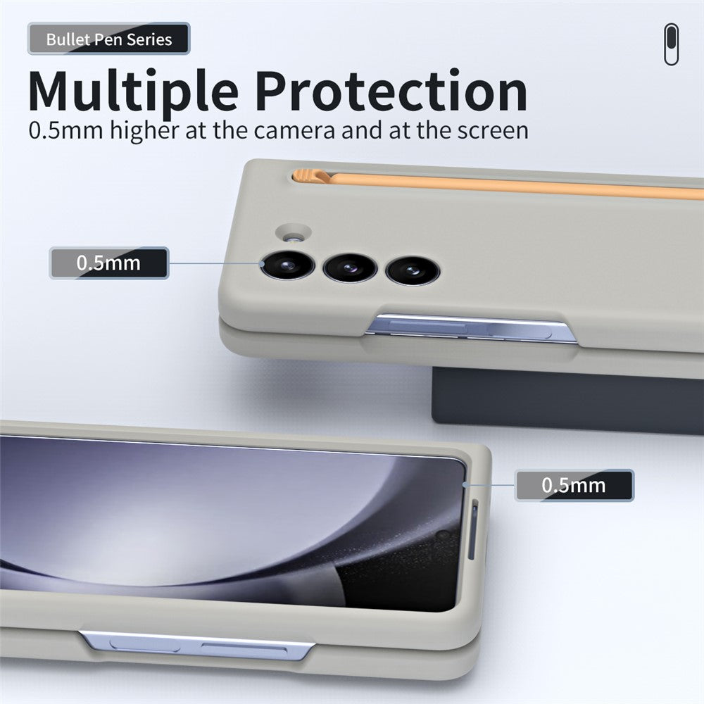 Galaxy Z Fold6 5G-cover, hudvenligt hårdt PC-mobilcover med hærdet glas og stylus