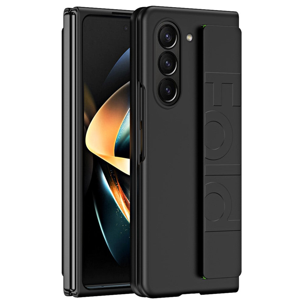 Til Samsung Galaxy Z Fold6 5G Skin-Touch Cover PC Anti-fingeraftryk Telefoncover med Elastisk Håndledsrem
