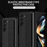 Til Samsung Galaxy Z Fold6 5G Skin-Touch Cover PC Anti-fingeraftryk Telefoncover med Elastisk Håndledsrem