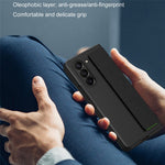 Til Samsung Galaxy Z Fold6 5G Skin-Touch Cover PC Anti-fingeraftryk Telefoncover med Elastisk Håndledsrem
