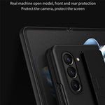 Til Samsung Galaxy Z Fold6 5G Skin-Touch Cover PC Anti-fingeraftryk Telefoncover med Elastisk Håndledsrem