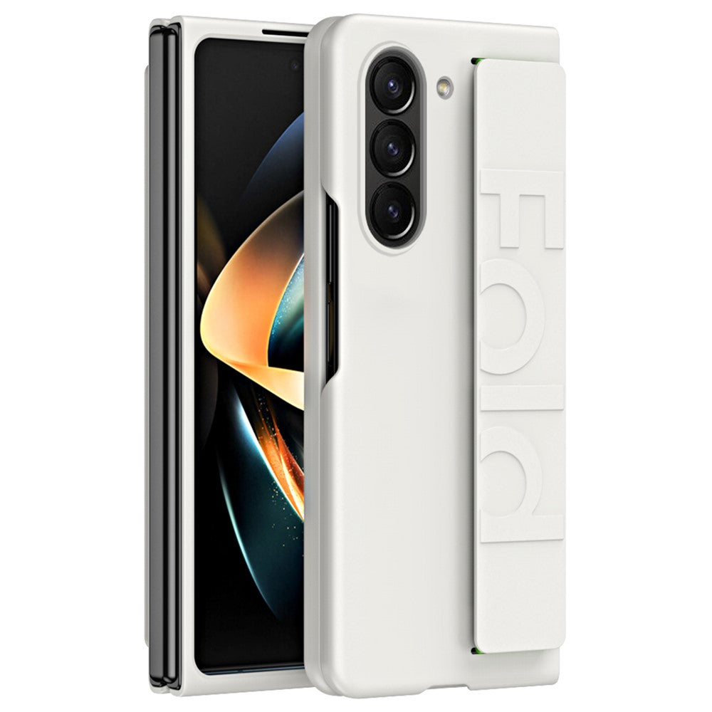 Til Samsung Galaxy Z Fold6 5G Skin-Touch Cover PC Anti-fingeraftryk Telefoncover med Elastisk Håndledsrem