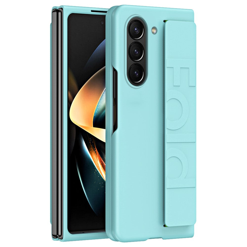 Til Samsung Galaxy Z Fold6 5G Skin-Touch Cover PC Anti-fingeraftryk Telefoncover med Elastisk Håndledsrem