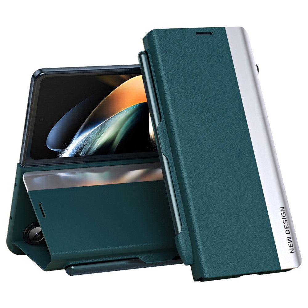 For Samsung Galaxy Z Fold6 5G Case Electroplating Pen Slot Phone Cover with Stylus