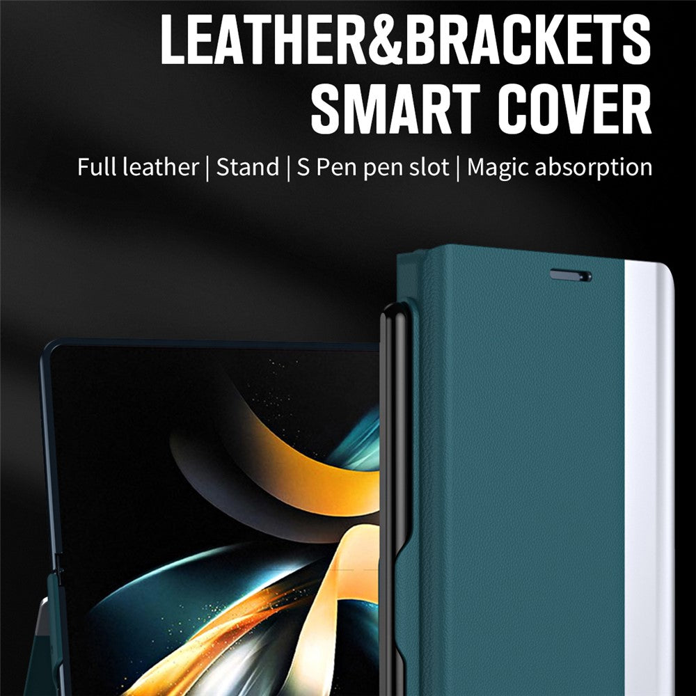For Samsung Galaxy Z Fold6 5G Case Electroplating Pen Slot Phone Cover with Stylus