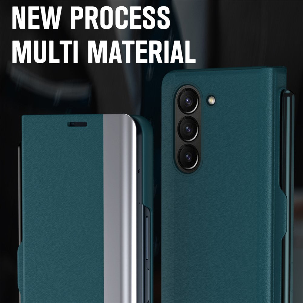 For Samsung Galaxy Z Fold6 5G Case Electroplating Pen Slot Phone Cover with Stylus
