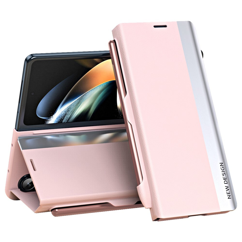 For Samsung Galaxy Z Fold6 5G Case Electroplating Pen Slot Phone Cover with Stylus