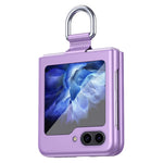 For Samsung Galaxy Z Flip7 FE 5G / Z Flip6 5G / Z Flip5 5G Folded Phone Case Skin-Touch Hard PC Phone Cover with Ring Holder