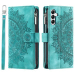 For Samsung Galaxy M55 5G / C55 5G / F55 5G Wallet Case Zipper Pocket Flip Leather Mandala Totem Phone Cover