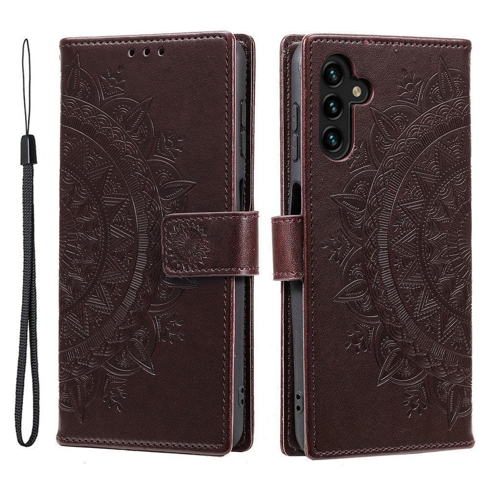 For Samsung Galaxy M55 5G / C55 5G / F55 5G   Phone Cases Full Protection Leather Wallet Phone Cover with Strap