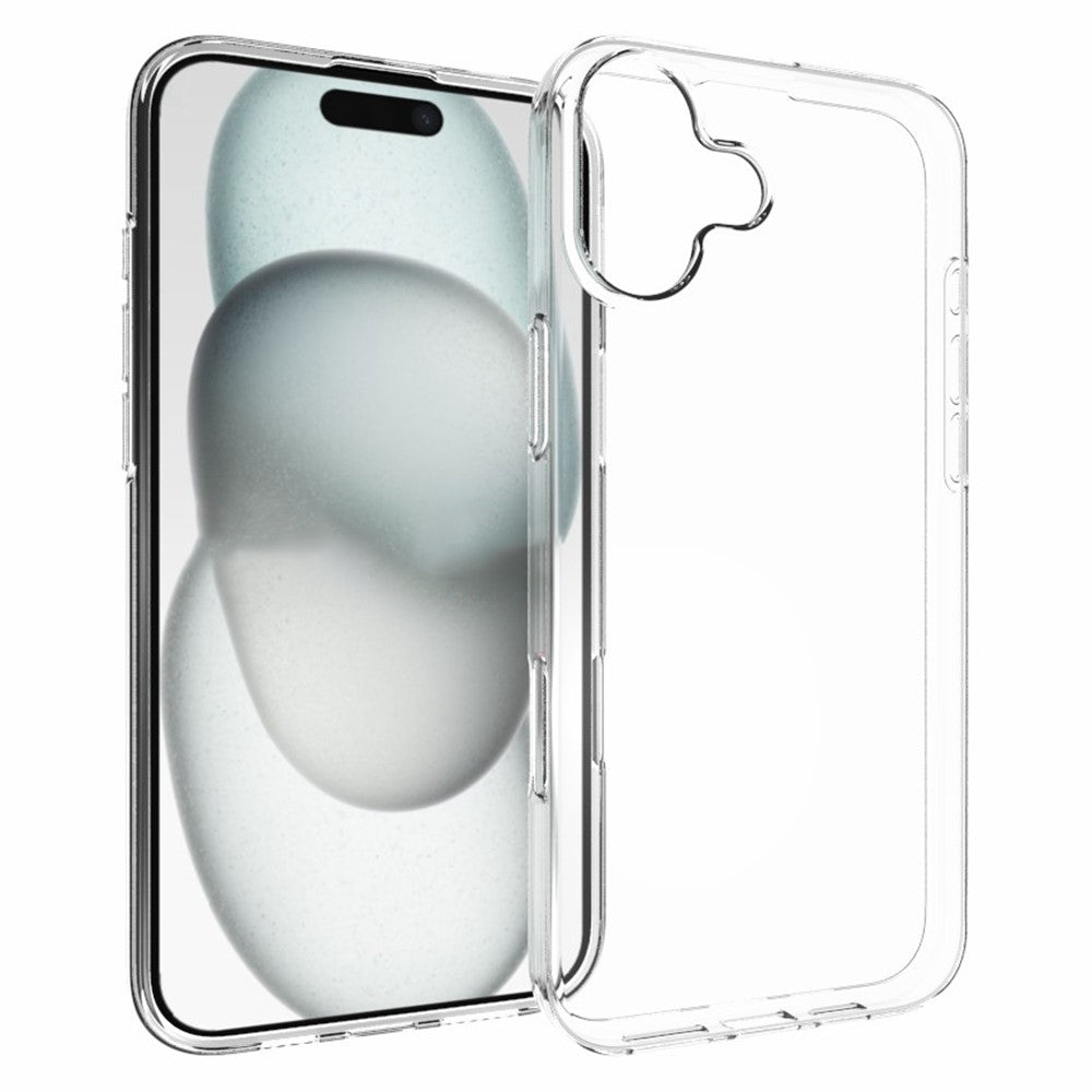 iPhone 16 Plus mobilskal Halkfritt TPU Vattenstämpelfritt Glansigt Genomskinligt Skal