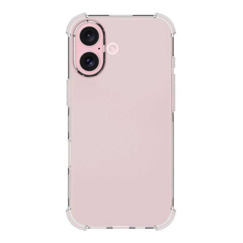 Til iPhone 16   Telefoncover Gennemsigtigt Fleksibelt TPU Anti-Ridse Mobiltelefoncover