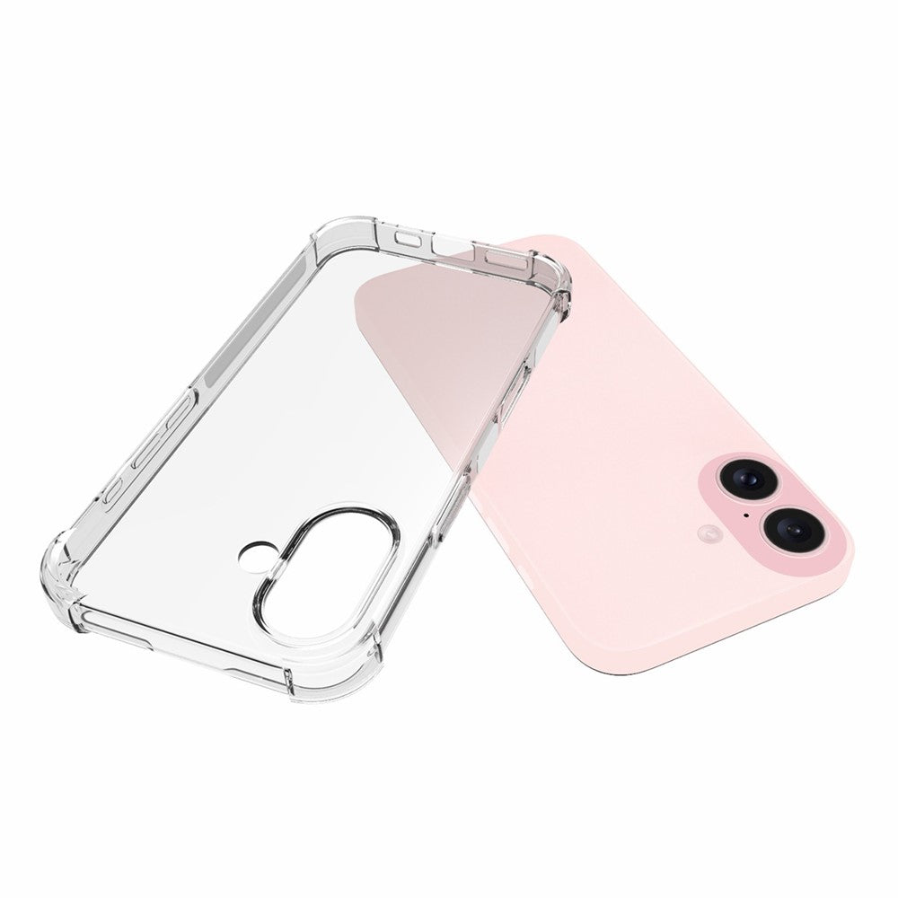 Til iPhone 16   Telefoncover Gennemsigtigt Fleksibelt TPU Anti-Ridse Mobiltelefoncover