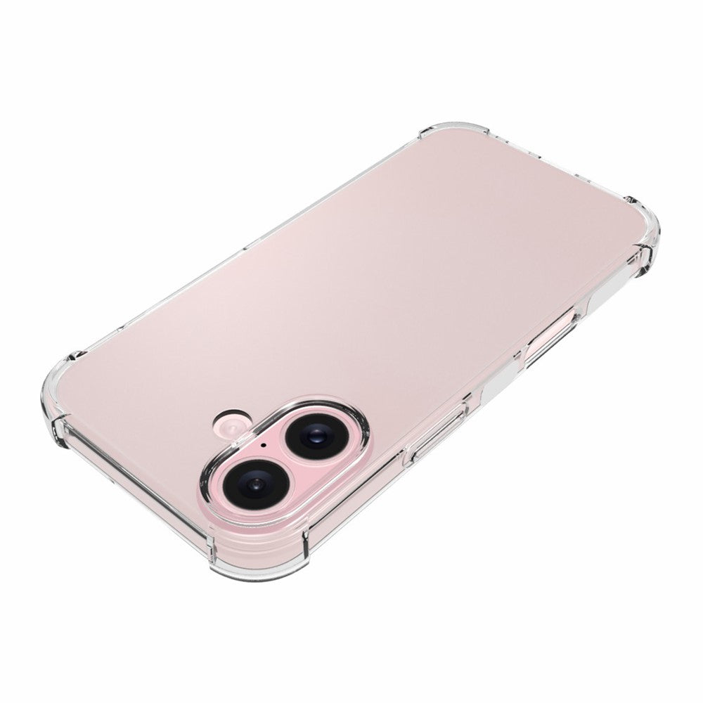 Til iPhone 16   Telefoncover Gennemsigtigt Fleksibelt TPU Anti-Ridse Mobiltelefoncover