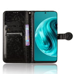 Huawei Nova 12i 4G / Enjoy 70 Pro-skal med prickigt tryck, plånbok med kortfack, läderfodral