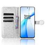 OnePlus Nord CE4 5G / Oppo K12 Läderfodral Prickmönster Korthållare Stativ mobilskydd