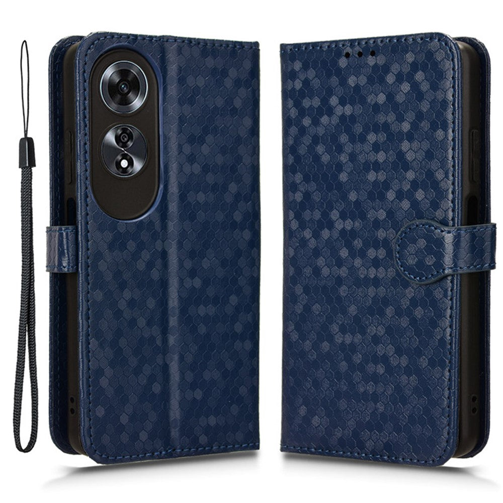 For Oppo A60 4G Cell Phone Case PU Leather Imprinted Shockproof Stand Cover