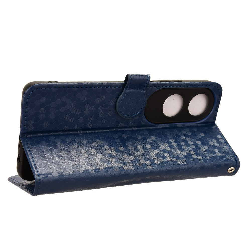 For Oppo A60 4G Cell Phone Case PU Leather Imprinted Shockproof Stand Cover