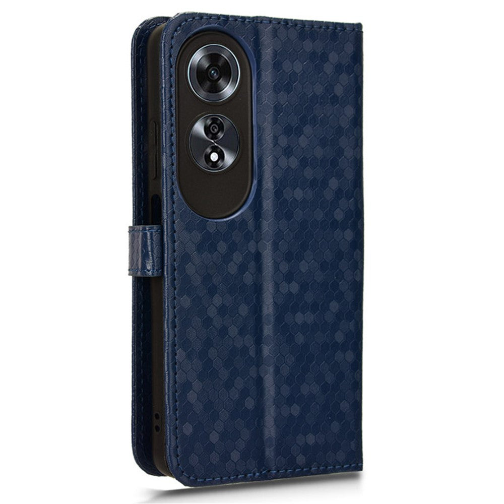 For Oppo A60 4G Cell Phone Case PU Leather Imprinted Shockproof Stand Cover