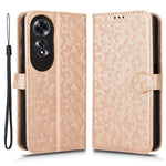 For Oppo A60 4G Cell Phone Case PU Leather Imprinted Shockproof Stand Cover