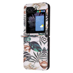 For Samsung Galaxy Z Flip7 FE 5G / Z Flip6 5G / Z Flip5 5G Case Pattern Print PU Leather Phone Shell