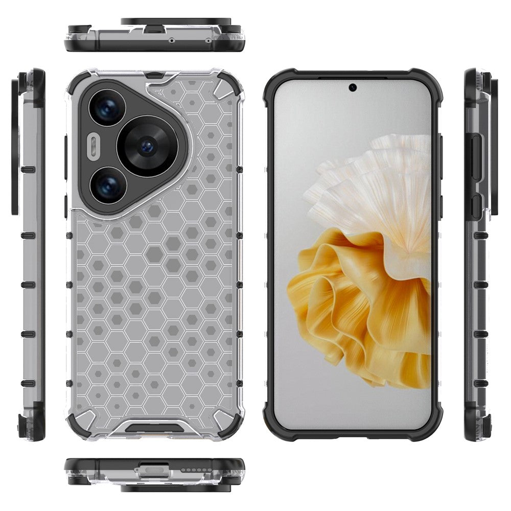 For Huawei Pura 70 Pro+ / 70 Pro Phone Case Honeycomb Design PC+TPU Bump Proof Shell