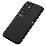 Til Samsung Galaxy A35 5G Telefoncover Ridsefast Bagsideetui med Magnetisk Holder og Metalplade