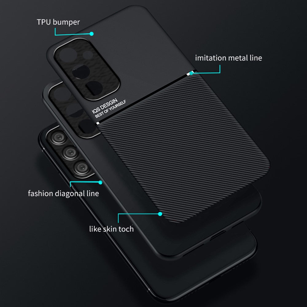 Til Samsung Galaxy A35 5G Telefoncover Ridsefast Bagsideetui med Magnetisk Holder og Metalplade