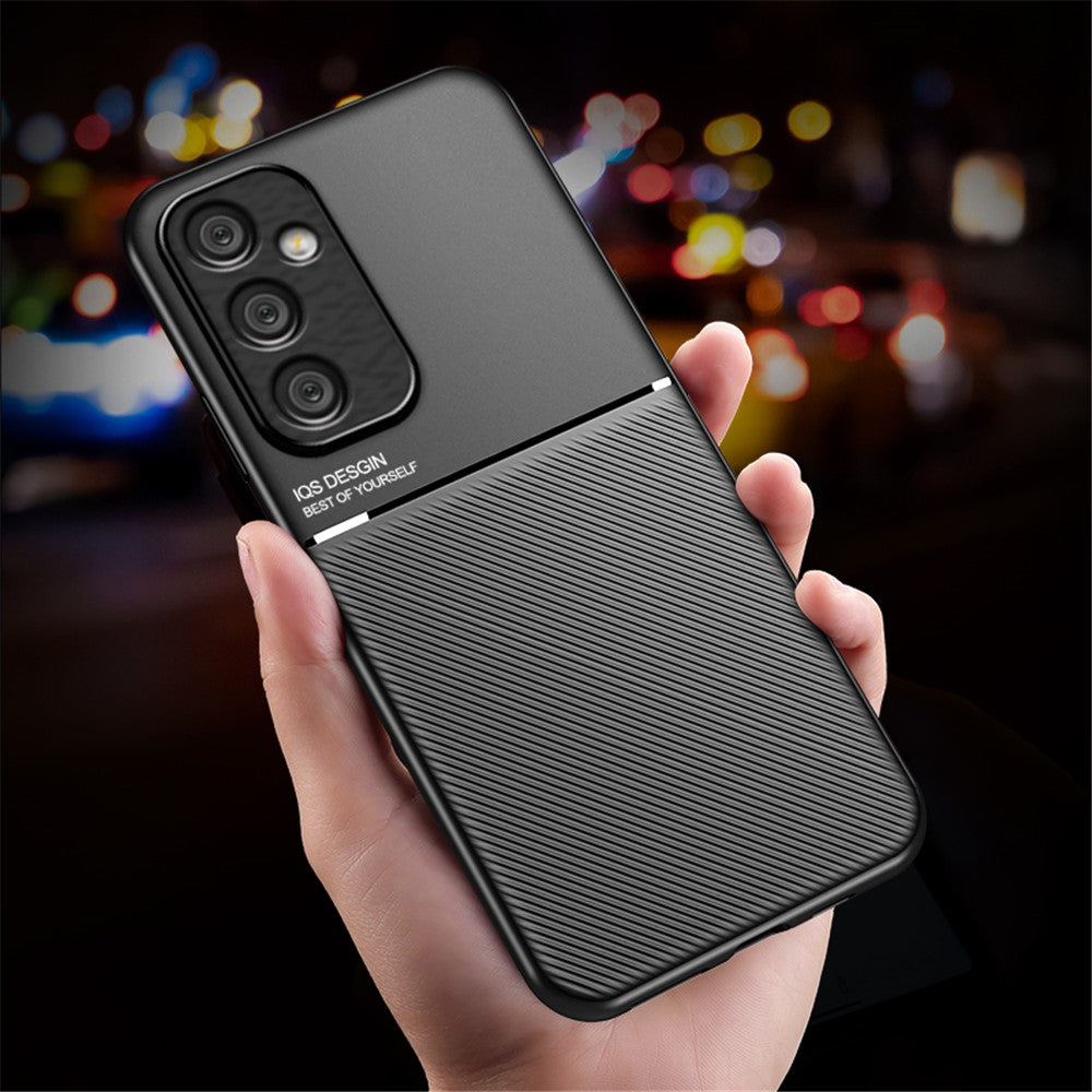 Til Samsung Galaxy A35 5G Telefoncover Ridsefast Bagsideetui med Magnetisk Holder og Metalplade