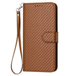 YX0070 For Xiaomi Redmi Note 13 4G PU Leather Phone Case Carbon Fiber Texture Stand Phone Cover