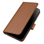 YX0070 For Xiaomi Redmi Note 13 4G PU Leather Phone Case Carbon Fiber Texture Stand Phone Cover