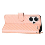 YX0070 For Xiaomi Redmi Note 13 Pro+ 5G Case Carbon Fiber Texture Well-Protected Leather Phone Cover