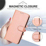 YX0070 For Xiaomi Redmi Note 13 Pro+ 5G Case Carbon Fiber Texture Well-Protected Leather Phone Cover