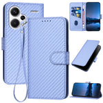 YX0070 For Xiaomi Redmi Note 13 Pro+ 5G Case Carbon Fiber Texture Well-Protected Leather Phone Cover
