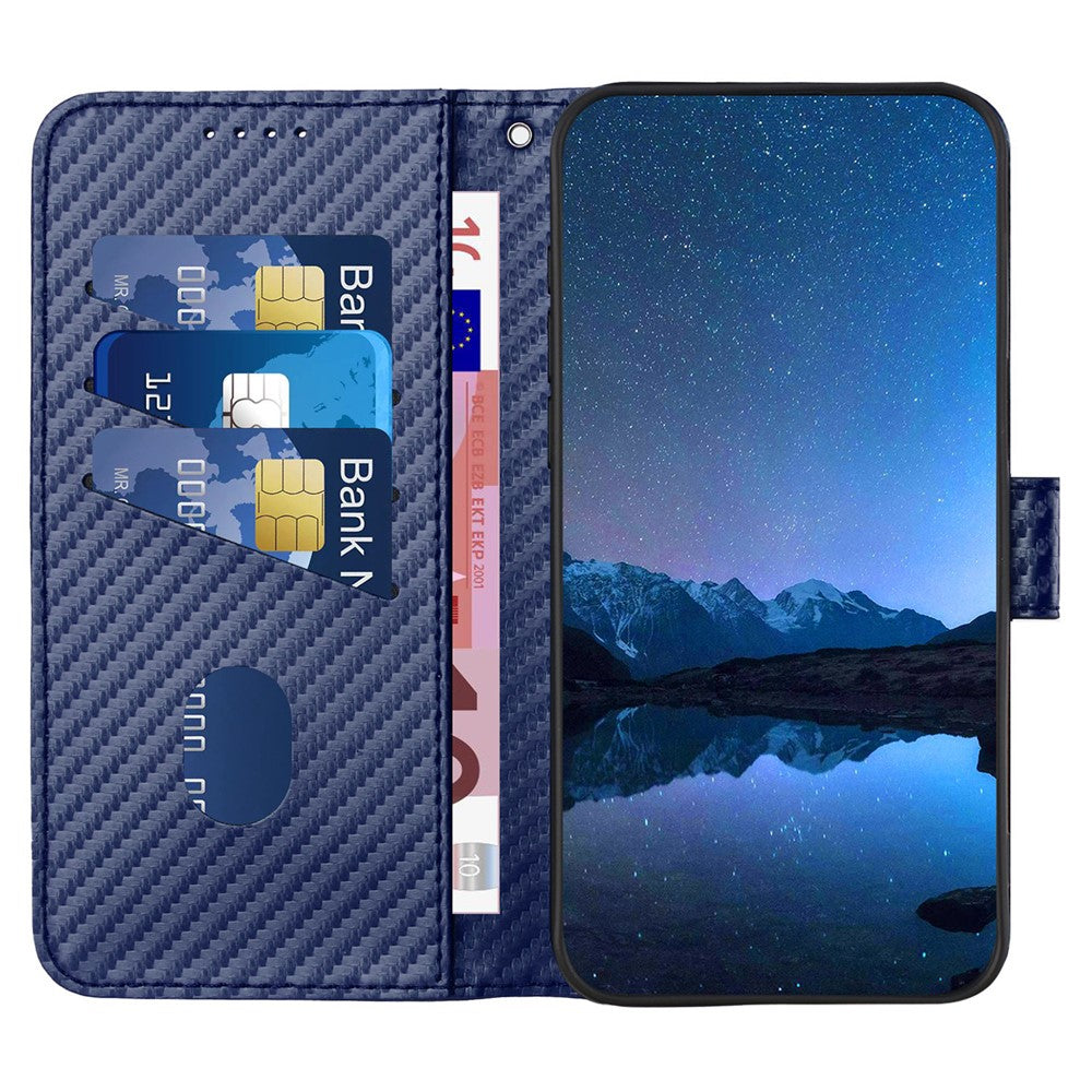 YX0070 For Xiaomi Redmi Note 13 Pro 5G / Poco X6 5G Case Carbon Fiber Texture Leather Wallet Stand Phone Cover