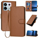 YX0070 For Xiaomi Redmi Note 13 Pro 5G / Poco X6 5G Case Carbon Fiber Texture Leather Wallet Stand Phone Cover