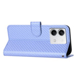 YX0070 For Xiaomi Redmi Note 13 5G Case TPU+PU Leather Phone Protective Shell Carbon Fiber Texture