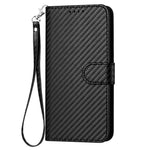 YX0070 För Samsung Galaxy A24 4G (162,1 x 77,6 x 8,3 mm) mobilskal Kolfiberstruktur Läder Plånboksfodral