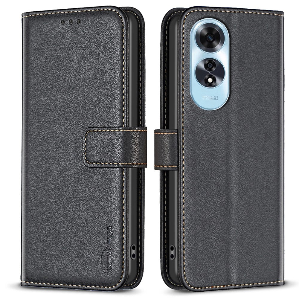 BINFEN COLOR BF17 For Oppo A60 4G Case Leather Wallet Cover Mobile Accessories